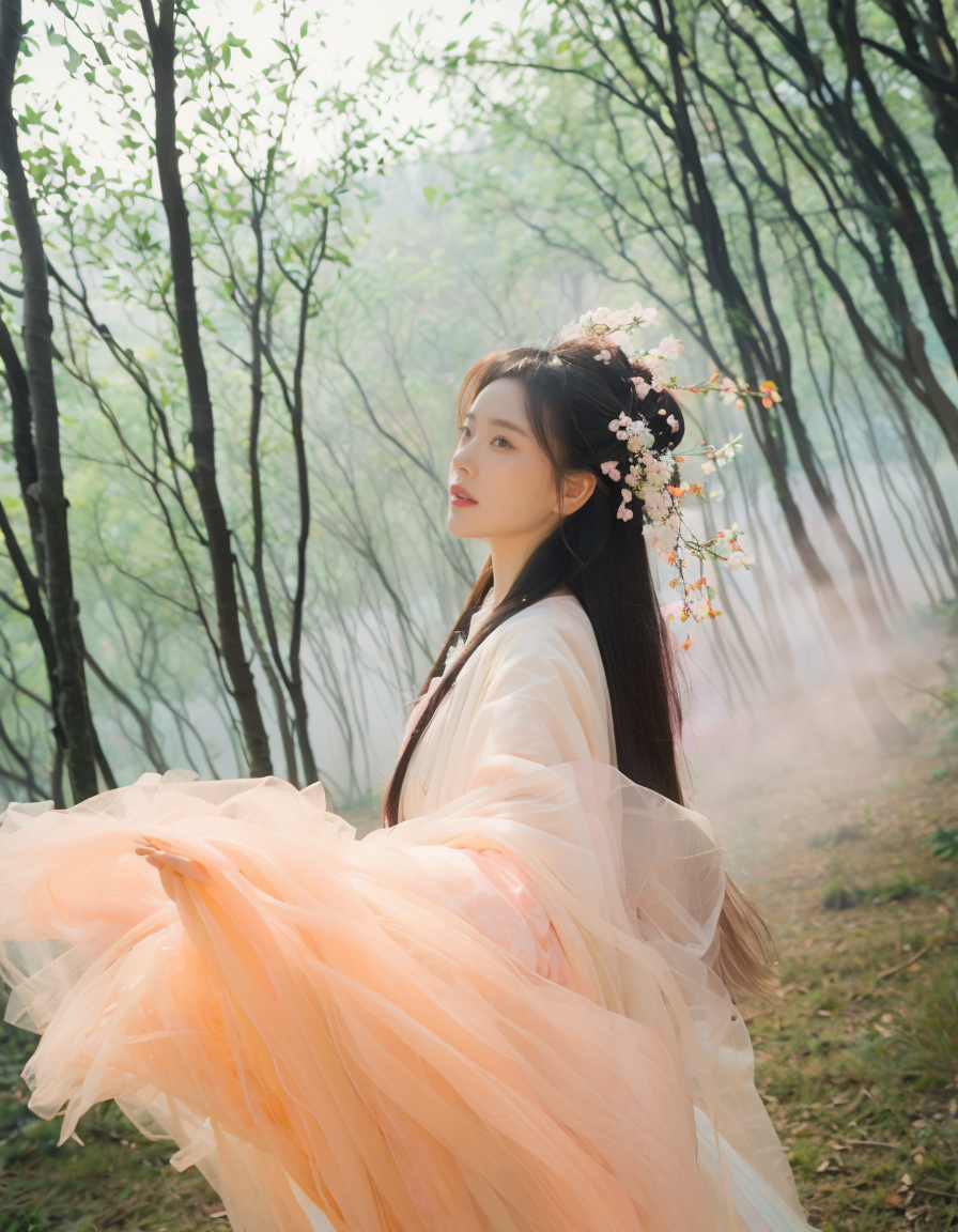 01497-1851268227-Best quality,(masterpiece_1.2),cinematic photo,A beautiful girl wearing a white hanfu_Hanfu girl in a peach blossom forest, deli.png